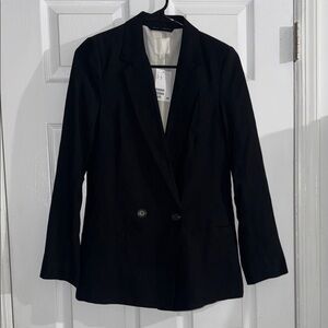 H&M Black New Blazer Coat Button Jacket. Stylish coat blazer women’s size 0